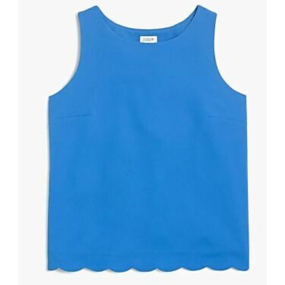 NEW J. Crew Scalloped Edge Open Back Top
